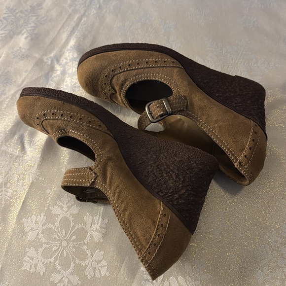 Lower East Side Y2K Wedge Oxford Mary Jane Wedges Size 10 - Picture 3 of 6